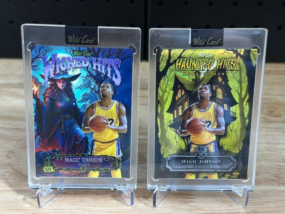 2025 Wild Card Haunted Hits & Wicked Hits Magic Johnson Lot Of 2